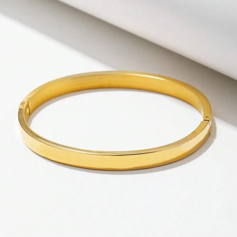 Gold bracelet for Women 18K Gold Plated Bamboo Watch Band Star Labyrinth Bangle Bracelets Dainty Stainless Steel Jewelry Gifts