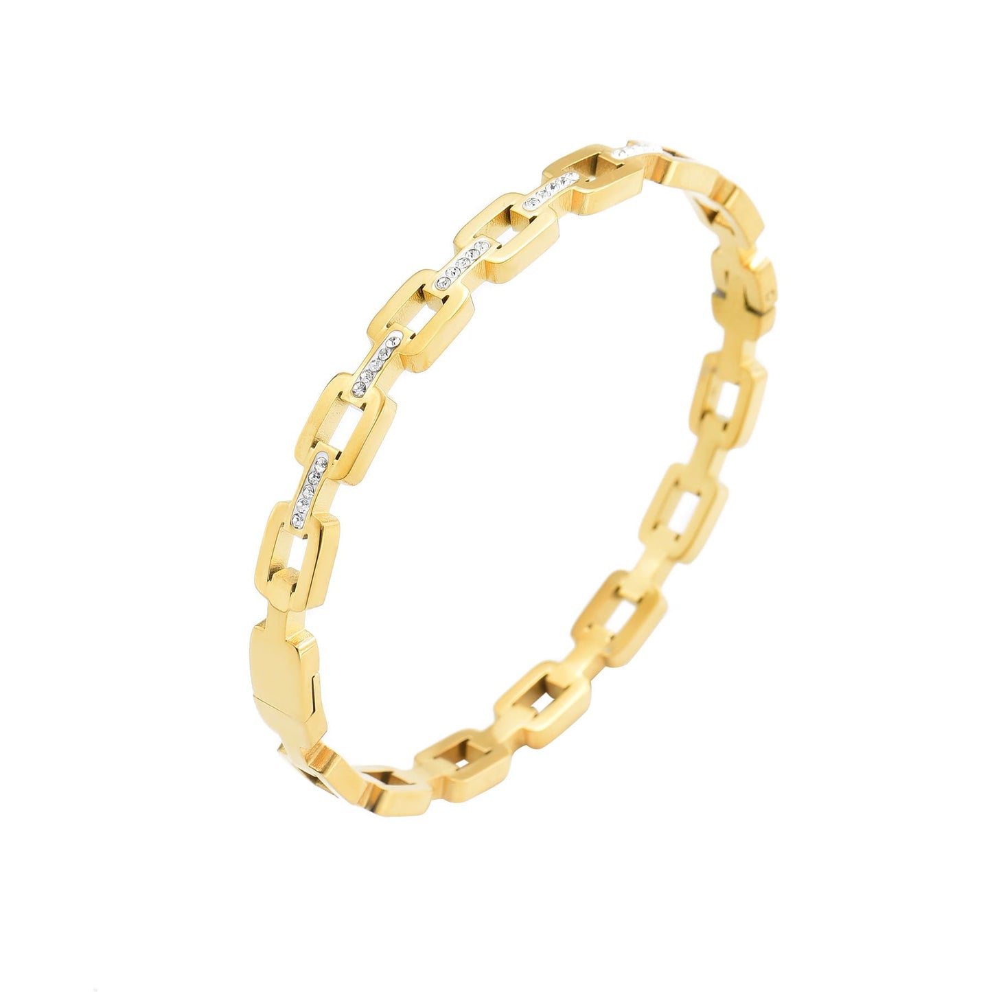 Gold bracelet for Women 18K Gold Plated Bamboo Watch Band Star Labyrinth Bangle Bracelets Dainty Stainless Steel Jewelry Gifts