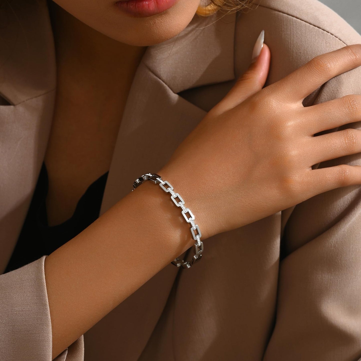 Gold bracelet for Women 18K Gold Plated Bamboo Watch Band Star Labyrinth Bangle Bracelets Dainty Stainless Steel Jewelry Gifts