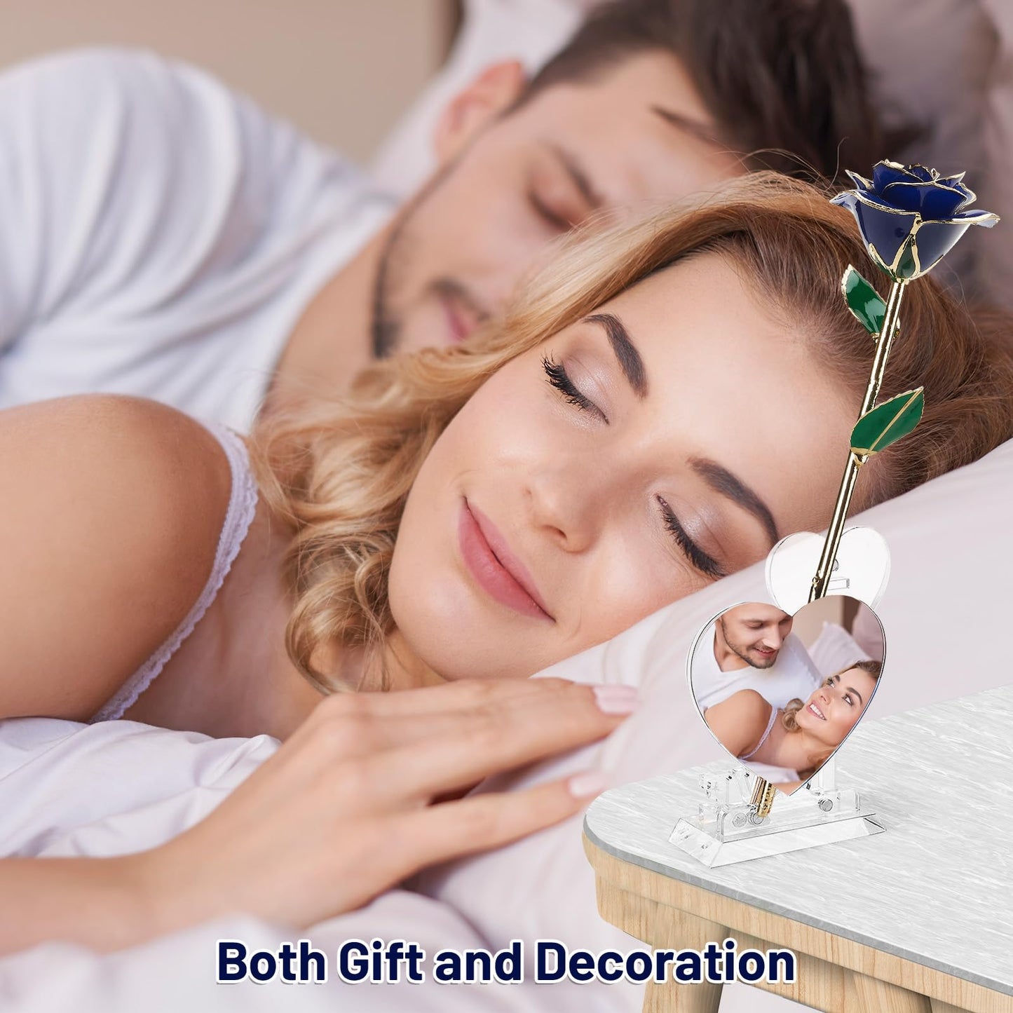 Gold Dipped Real 24K Gold Rose, 1 Pack Infinity Flower Decor Hand Dipped in 24K Romantic Rose Gifts for Women in Her Wife Girlfriend Birthday Anniversary Valentines Mothers Day Christmas(Gold)
