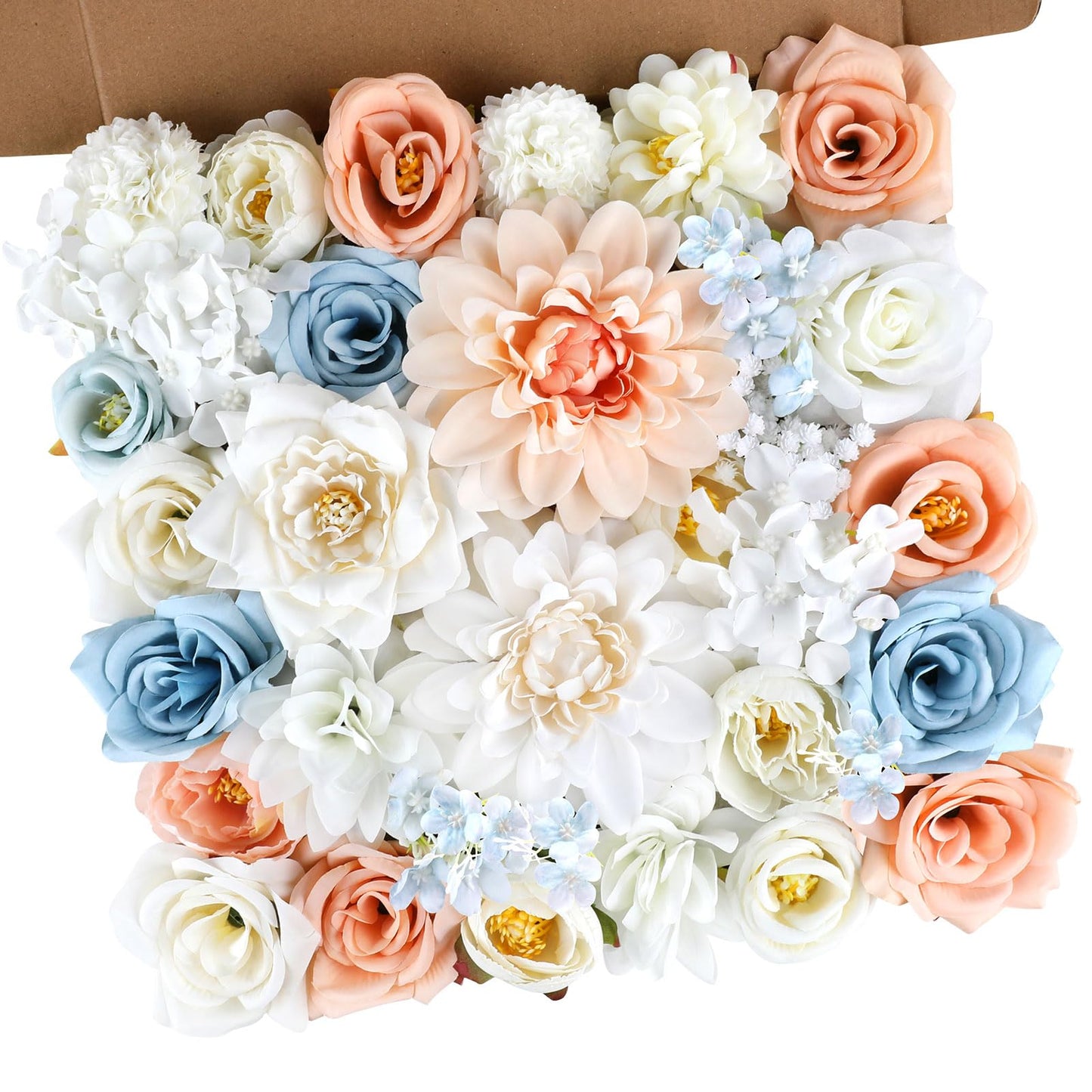 Rose Artificial Flowers Combo Fake Flowers Pink Roses Silk Flowers with Stems for DIY Bridal Wedding Bouquets Centerpieces Arrangements Table Party Baby Shower Home Decor (Champagne Pink)