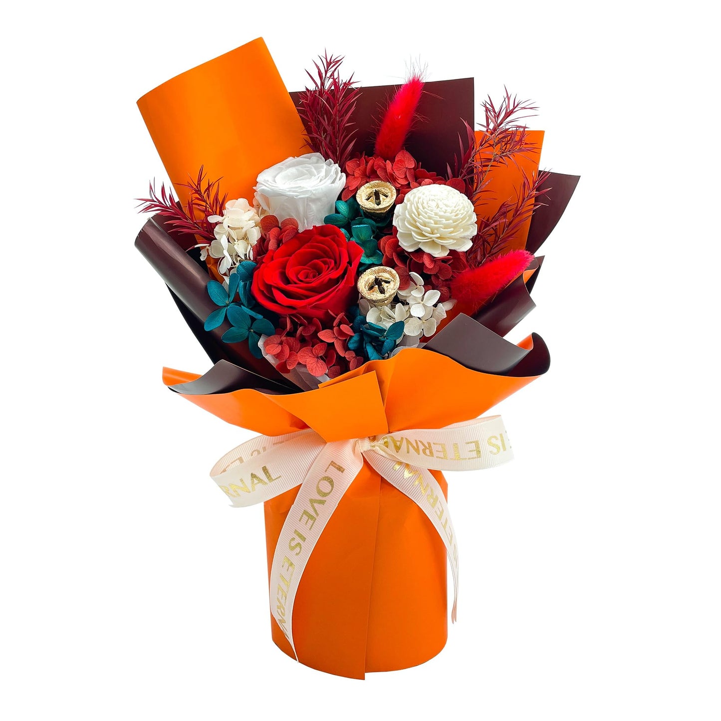 QOEAZY Preserved Flowers Bouquet with Gift Box, Purple Flowers for Delivery Prime, Birthday Flowers for Women Mom Grandma, Flowers Gifts for Valentine's Day, Mother's Day, Anniversary, Christmas