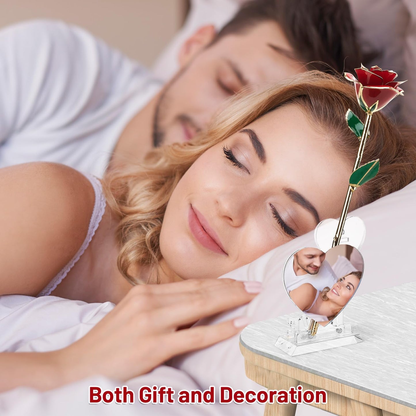 Gold Dipped Real 24K Gold Rose, 1 Pack Infinity Flower Decor Hand Dipped in 24K Romantic Rose Gifts for Women in Her Wife Girlfriend Birthday Anniversary Valentines Mothers Day Christmas(Gold)