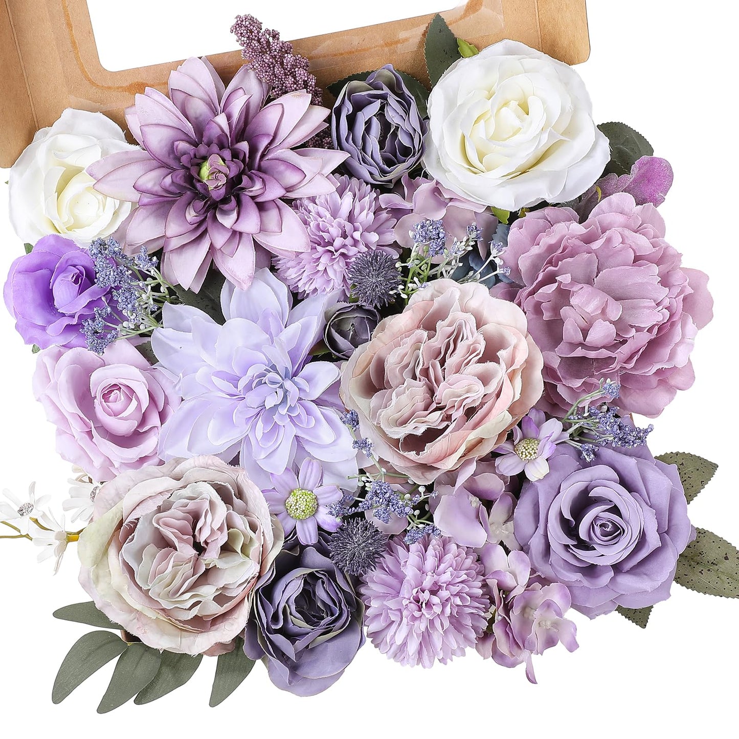 Rose Artificial Flowers Combo Fake Flowers Pink Roses Silk Flowers with Stems for DIY Bridal Wedding Bouquets Centerpieces Arrangements Table Party Baby Shower Home Decor (Champagne Pink)