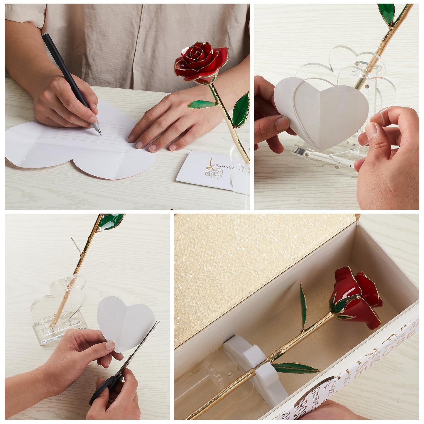 Gold Dipped Real 24K Gold Rose, 1 Pack Infinity Flower Decor Hand Dipped in 24K Romantic Rose Gifts for Women in Her Wife Girlfriend Birthday Anniversary Valentines Mothers Day Christmas(Gold)