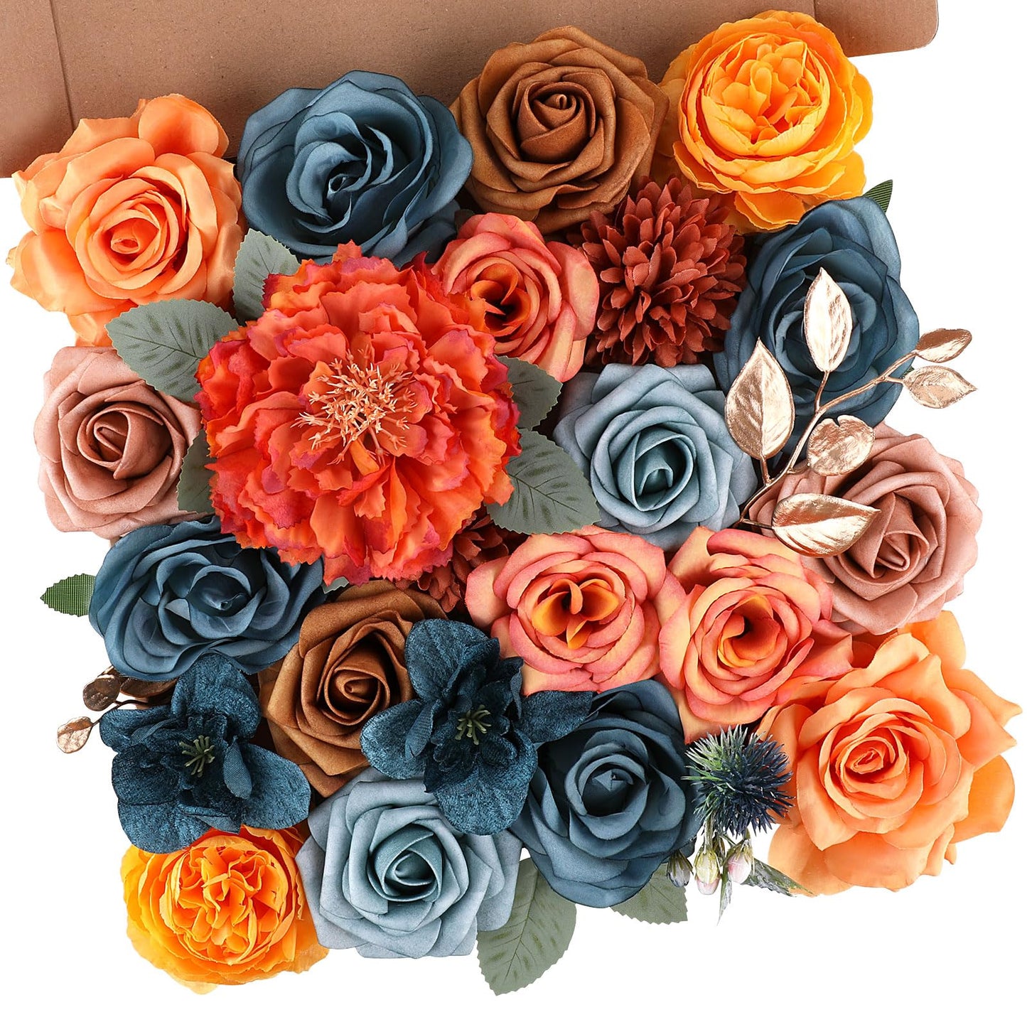Rose Artificial Flowers Combo Fake Flowers Pink Roses Silk Flowers with Stems for DIY Bridal Wedding Bouquets Centerpieces Arrangements Table Party Baby Shower Home Decor (Champagne Pink)