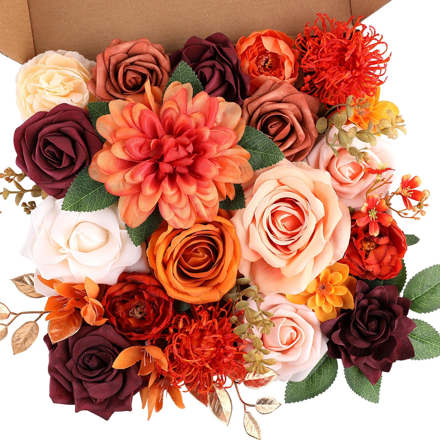 Rose Artificial Flowers Combo Fake Flowers Pink Roses Silk Flowers with Stems for DIY Bridal Wedding Bouquets Centerpieces Arrangements Table Party Baby Shower Home Decor (Champagne Pink)